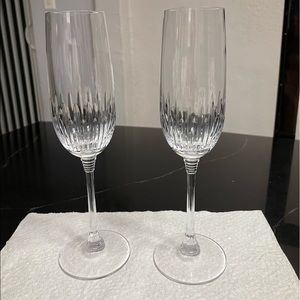 Crystal flute glasses